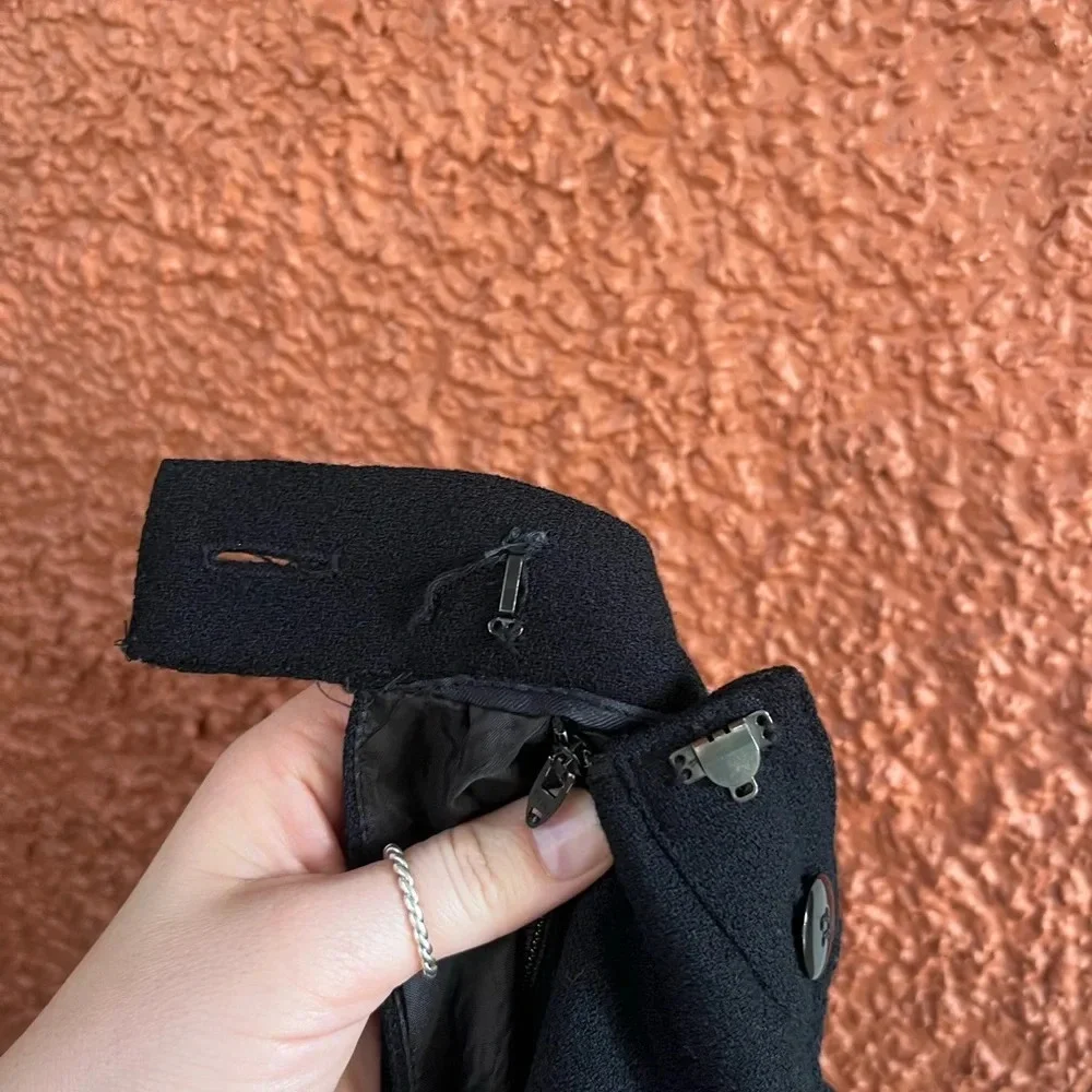 Talbots Women’s Size 8P 100% Wool Black Made in USA Front Pleat Pants Trousers